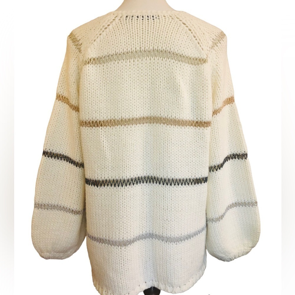 Striped Metallic Sweater by Doe & Rae - Picture 6 of 10